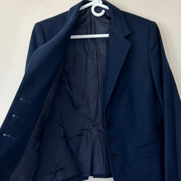 New Vintage Arenzano Wool single breasted 70s 80s navy old money blazer preppy M - Picture 6 of 12